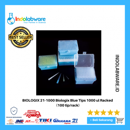 BIOLOGIX 21-1000 Biologix Blue Tips 1000 ul Racked (100 tip/rack)
