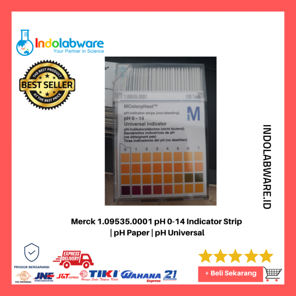 Merck 1.09535.0001 pH 0-14 Indicator Strip, pH Paper, pH strip, pH Universal
